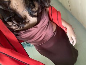 URBANIC Brown Satin Dress