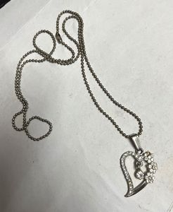 Heart Pendant Necklace with Bracelet