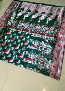 Full Shinning Peacock Design Saree