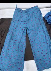 Blue Printed Cotton Suit