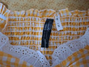 Yellow Gingham Smocked Top