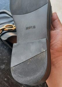 Branded Leather Mule
