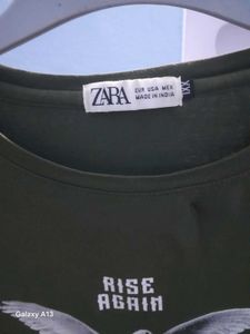 Zara Olive Graphic Tee