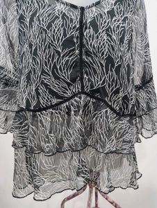 Tiered Sheer Blouse