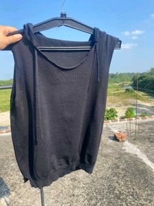 Black half hoodie
