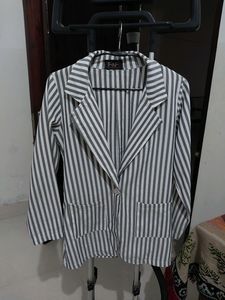 Vertical Strip Summer Blazer