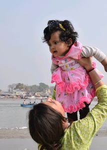 Baby Pink Colour Cotton Frock