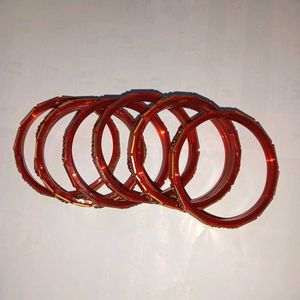 Red &amp; Gold Bangle Set