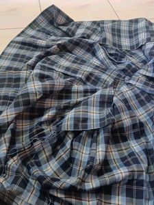 Plaid Mini Dress, Uniform Frock And Shirt