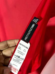 PrettyLittleThing Red Ring Halter Top