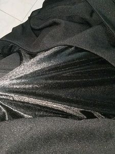 Elegant Black V neck Long Sleeve Dress