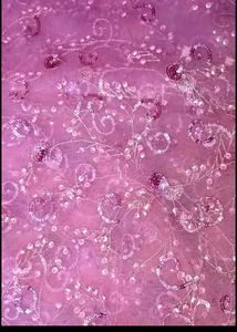 Rose Pink Net Saare With Sequins Jal Work❤