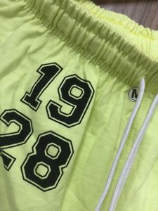 Neon Green Mickey Donald Duck Shorts