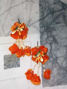 Floral Drop Earrings, (handmade)