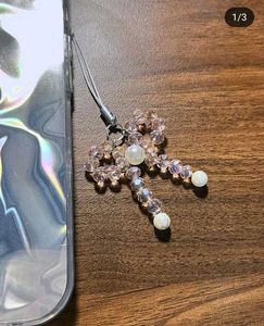Beaded Bow Phone Charm