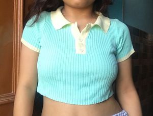 Cute Cropped Polo Top
