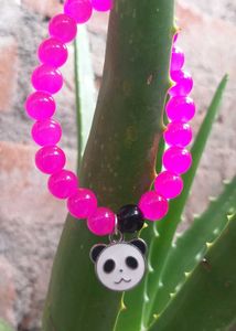 Pink Panda Charm Bracelet
