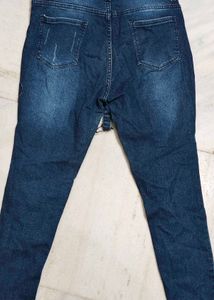 Ripped Denim Overalls
