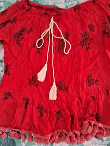 Red Tassel Top