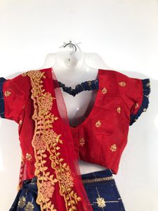 Navy Blue&amp;Red Ethnic Set(Girl’s)