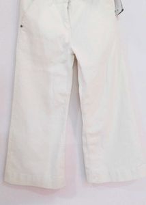 (With Tag) White Straight Jeans For Women