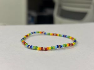 Multicolour seed bead bracelet