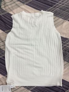 White Knit Tank Top