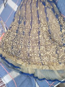 Ethnic Wear Blue  Bridal Gowns 7 Layers N et