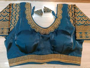 Blue & Gold Heavy Work Blouse