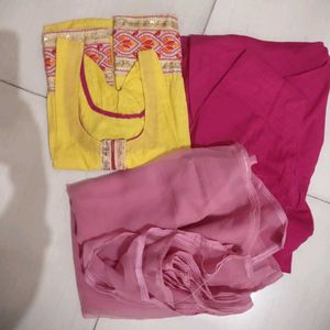 Yellow Patiyala Salwar Suit