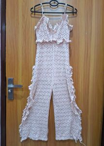 LACE CUTWORK JUMPSUIT