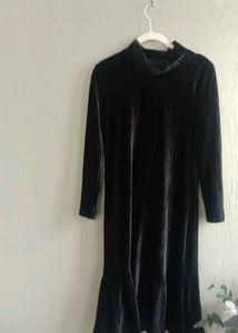 Black velvet dress