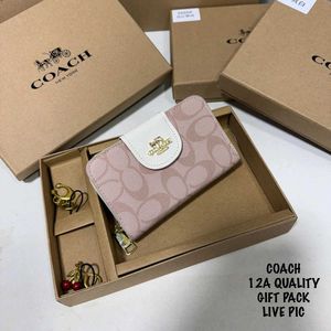 COACH MINI WALLET WD SET OF 2 CHARM WTH BOX