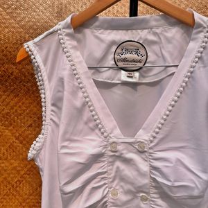 White Sleeveless Top