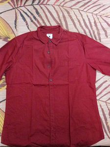 Burgundy AJO Button-Down Shirt - Size L
