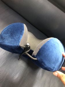 Travel Neck Pillow blue and grey