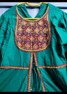 Maroon Green 2pcs Ethnic Suit
