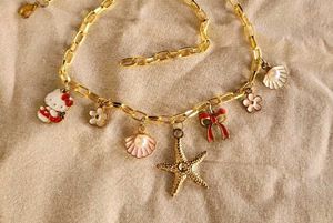 Pinteresty Gold Charm Necklace