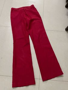 y2k style bootcut Red pants