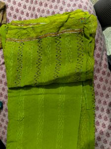 Heavy Green Embroidered Saree