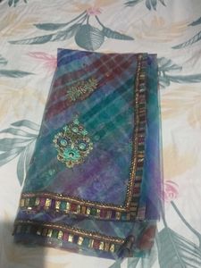 Combo Of 3 Embroidered Saree With Blouse
