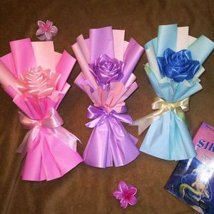 Handmade Ribbon Rose Bouquet 🌹