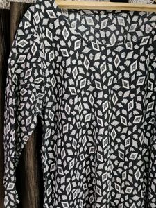 Black &amp; White Print Dress