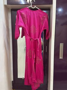 Pink Printed Kurta (untouched)(Xxl)