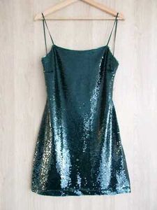 ZARA Sequin Back Tie Mini Dress