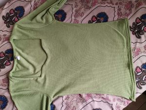 Sage Green Ribbed Top