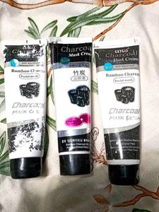 Charcoal Mask Cream Set Of 3