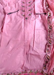 Pink Embroidered Kurta Set