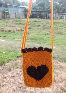 Crochet Heart Bag