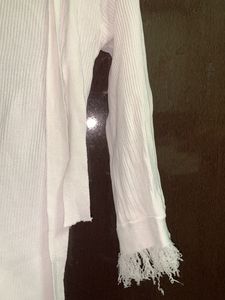 Korean Style White Top For Women